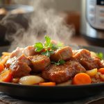 découvrez comment préparer un sauté de porc tendre et savoureux avec le cookeo grâce à une cuisson rapide et facile.