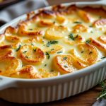 découvrez notre recette facile de gratin dauphinois au thermomix, pour un plat fondant et généreusement nappé de sauce onctueuse.