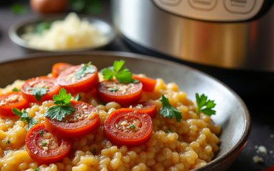 Accueil 9 Risotto au chorizo au Cookeo : recette gourmande et relevée